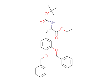 Molecular Structure of 69344-36-1 (ethyl 3-(3,4-(dibenzyloxy)phenyl)-2-(tert-butoxycarbonylamino)propanoate)
