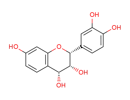 Molecular Structure of 1036-54-0 (2H-1-Benzopyran-3,4,7-triol, 2-(3,4-dihydroxyphenyl)-3,4-dihydro-,
(2R,3R,4R)-)