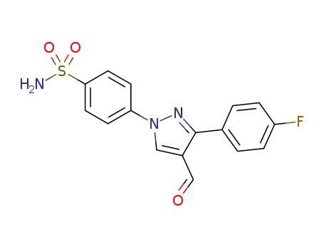4-[3-(4-fluorophenyl)-4-formyl-1H-pyrazol-1-yl]benzenesulfonamide