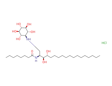 (2S,3S,4R)-2-octanamido-1-(1'rs,2'RS,3'SR,4'SR,5'RS,6'SR)-2',3',4',5',6'-pentahydroxycyclohexylaminooctadecane-3,4-diol hydrochloride