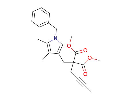 dimethyl 2-((1-benzyl-4,5-dimethyl-1H-pyrrol-3-yl)methyl)-2-(but-2-yn-1-yl)malonate
