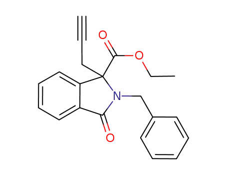2-benzyl-3-oxo-1-(prop-2-ynyl)-2,3-dihydro-1H-isoindole-1-carboxylic acid ethyl ester