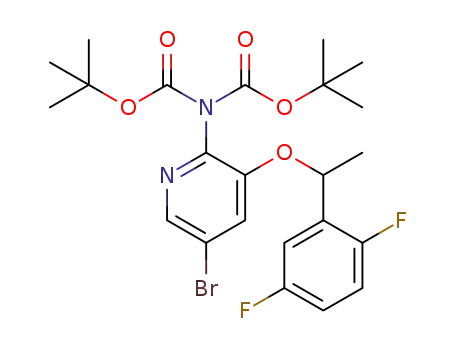 5-bromo-N,N-bis(tert-butoxycarbonyl)-3-(1-(2,5-difluorophenyl)ethoxy)pyridin-2-amine