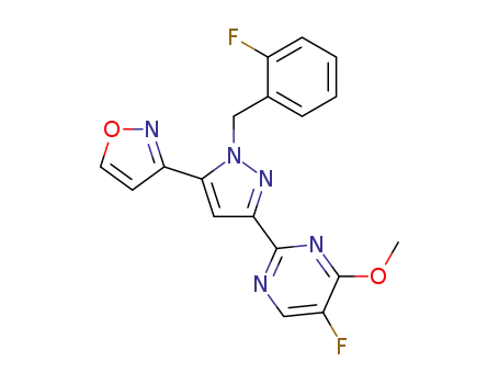 3-(3-(5-fluoro-4-methoxypyrimidin-2-yl)-1-(2-fluorobenzyl)-1H-pyrazol-5-yl)isoxazole