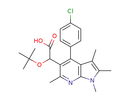 2-tert-butoxy-2-(4-(4-chlorophenyl)-1,2,3,6-tetramethyl-1H-pyrrolo[2,3-b]pyridin-5-yl)acetic acid