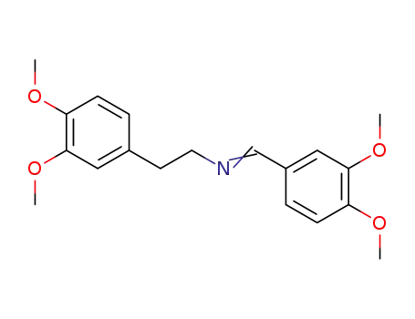 Molecular Structure of 18034-37-2 (2-(3,4-dimethoxyphenyl)-N-[(E)-(3,4-dimethoxyphenyl)methylidene]ethanamine)