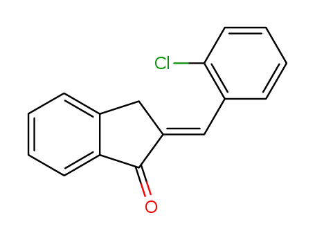 Molecular Structure of 103457-37-0 ((E)-2-(2-chlorobenzylidene)-2,3-dihydro-1H-inden-1-one)