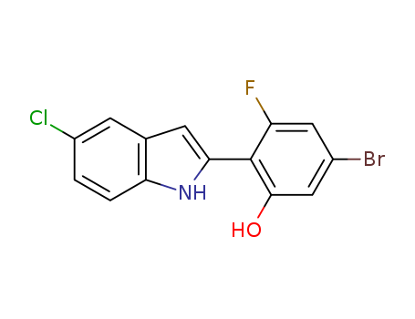 5-bromo-2-(5-chloro-1H-indol-2-yl)-3-fluorophenol