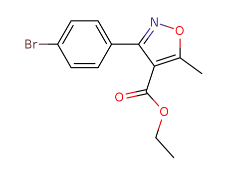 Molecular Structure of 954230-26-3 (4-Isoxazolecarboxylic acid, 3-(4-broMophenyl)-5-Methyl-, ethyl e)