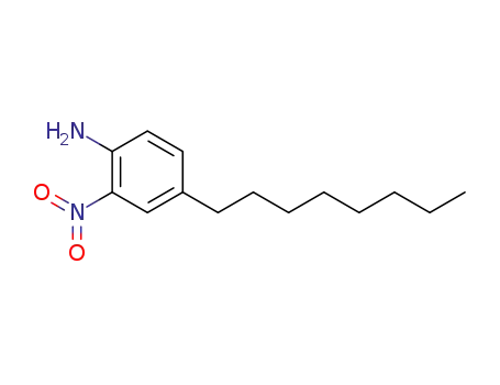 Molecular Structure of 102040-42-6 (Benzenamine, 2-nitro-4-octyl-)