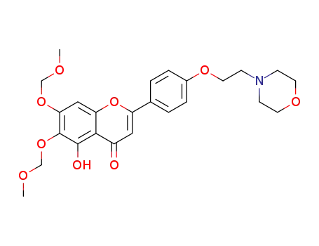 5-hydroxy-6,7-bis(methoxymethoxy)-2-[4-[2-(4-morpholinyl)ethoxy]phenyl]-4H-1-benzopyran-4-one