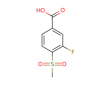 Molecular Structure of 185945-88-4 (3-Fluoro-4-(methylsulphonyl)benzoic acid)