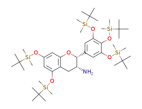 (2R,3R)-5,7-bis((tert-butyldimethylsilyl)oxy)-2-(3,4,5-tris((tert-butyldimethylsilyl)oxy)phenyl)chroman-3-amine