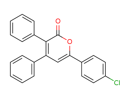 Molecular Structure of 59931-66-7 (2H-Pyran-2-one, 6-(4-chlorophenyl)-3,4-diphenyl-)