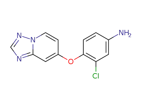 Molecular Structure of 1033810-73-9 (4-([1,2,4]triazolo[1,5-a]pyridin-7-yloxy)-3-chloroaniline)