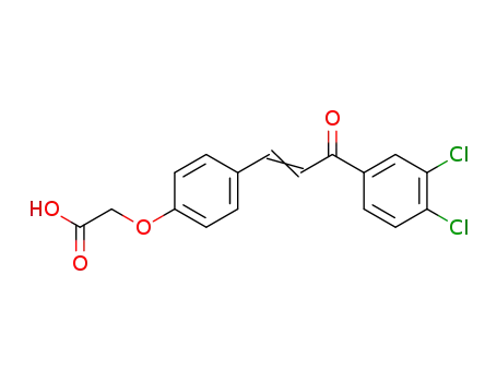 Molecular Structure of 31824-95-0 ([4-[3-(3,4-DICHLOROPHENYL)-3-OXO-1-PROPENYL]PHENOXY-ACETIC ACID)