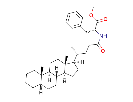 Molecular Structure of 1549875-93-5 (methyl N-(5-cholan-24-oyl)-D-phenylalaninate)