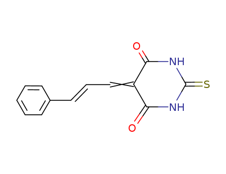 4,6(1H,5H)-Pyrimidinedione,dihydro-5-(3-phenyl-2-propen-1-ylidene)-2-thioxo- cas  27430-17-7