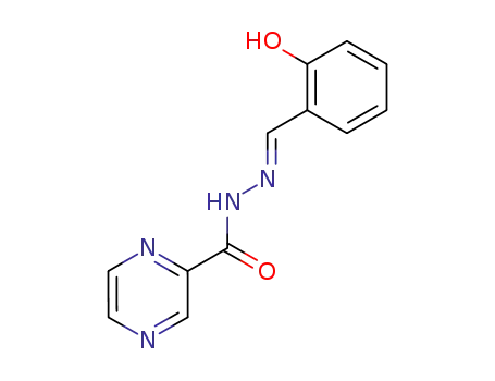 Molecular Structure of 148904-02-3 (N'-[(1E)-(2-hydroxyphenyl)methylidene]pyrazine-2-carbohydrazide)