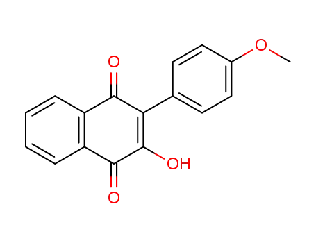 Molecular Structure of 54808-21-8 (1,4-Naphthalenedione, 2-hydroxy-3-(4-methoxyphenyl)-)