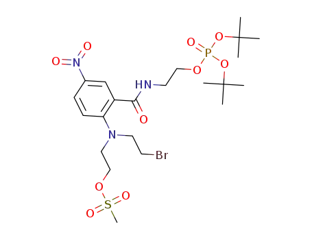 2-((2-bromoethyl)(2-((2-((di-tert-butoxyphosphoryl)oxy)ethyl)carbamoyl)-4-nitrophenyl)amino)ethyl methanesulfonate