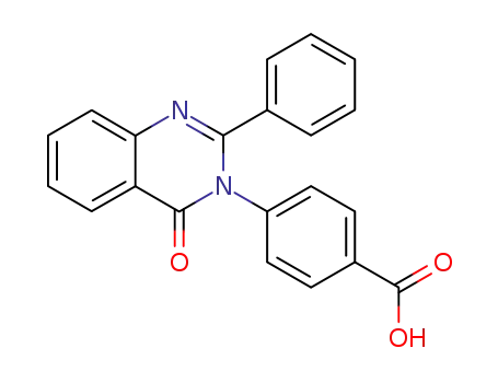 Molecular Structure of 37856-24-9 (Benzoic acid, 4-(4-oxo-2-phenyl-3(4H)-quinazolinyl)-)