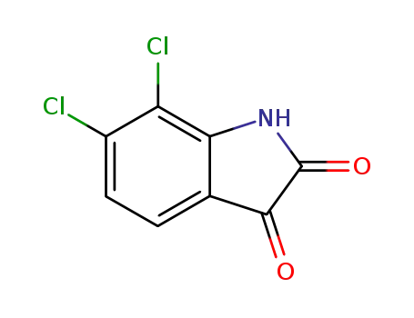 Molecular Structure of 18711-12-1 (6,7-dichloro-1H-indole-2,3-dione)