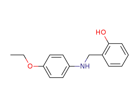 Molecular Structure of 104768-31-2 (2-[(4-ETHOXY-PHENYLAMINO)-METHYL]-PHENOL)