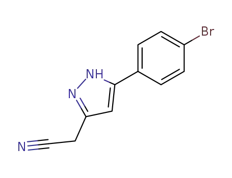 Molecular Structure of 153391-40-3 ([5-(4-bromophenyl)-1H-pyrazol-3-yl]acetonitrile)