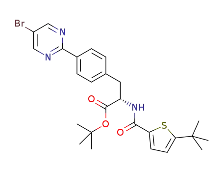 tert-butyl (S)-3-(4-(5-bromopyrimidin-2-yl)phenyl)-2-(5-(tert-butyl)thiophene-2-carboxamido)propanoate