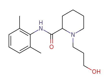 Molecular Structure of 78289-28-8 (N-(2,6-dimethylphenyl)-1-(3-hydroxypropyl)piperidine-2-carboxamide)