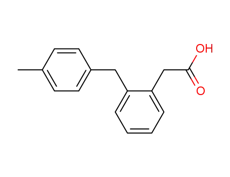 Molecular Structure of 10324-07-9 (2-<(4-methylphenyl)methyl>phenylacetic acid)