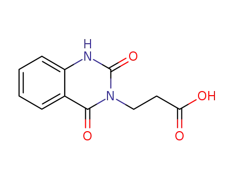 Molecular Structure of 82603-63-2 (3-(2,4-Dioxo-1,4-dihydroquinazolin-3(2H)-yl)-propanoic acid)