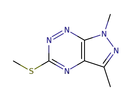 1H-Pyrazolo[4,3-e][1,2,4]triazine, 1,3-dimethyl-5-(methylthio)-