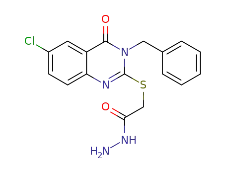 2-((3-benzyl-6-chloro-4-oxo-3,4-dihydroquinazolin-2-yl)thio)acetohydrazide