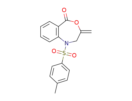 Molecular Structure of 1620300-68-6 (2,3-dihydro-3-methylene-1-[(4-methylphenyl)sulfonyl]-5(1H)-4,1-benzoxazepin-5-one)