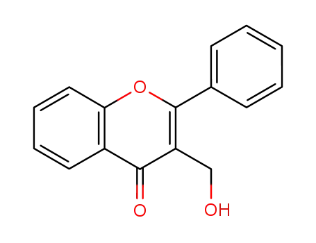 Molecular Structure of 29210-21-7 (3-(hydroxymethyl)-2-phenyl-chromen-4-one)