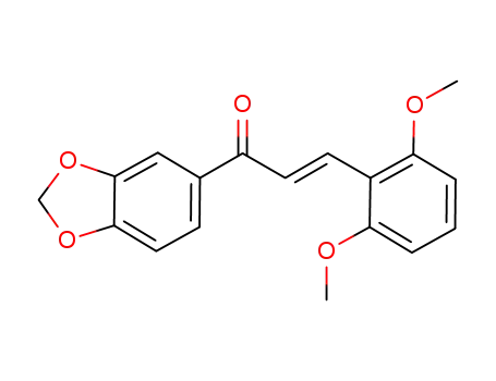 Molecular Structure of 1352444-80-4 ((E)-1-(benzo[d][1,3]dioxol-5-yl)-3-(2,6-dimethoxyphenyl)prop-2-en-1-one)