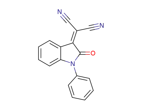 Molecular Structure of 1370462-98-8 (2-(2-oxo-1-phenylindolin-3-ylidene)malononitrile)