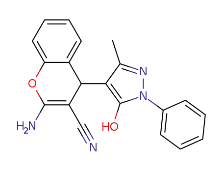 2-amino-4-(5-hydroxy-3-methyl-1-phenyl-1H-pyrazol-4-yl)-4H-chromene-3-carbonitrile