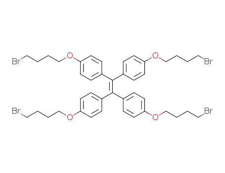 Molecular Structure of 1204389-23-0 (1, 1, 2, 2-tetrakis(4-(4-bromobutoxy)phenyl)ethylene)