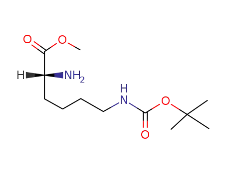 Molecular Structure of 63328-49-4 ((R)-2-amino-6-tert-butoxycarbonylaminohexanoic acid methyl ester)