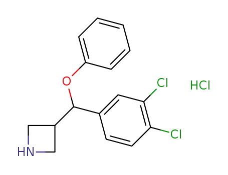 Molecular Structure of 1398706-80-3 (3-((3,4-dichlorophenyl)(phenoxy)methyl)azetidine hydrochloride)