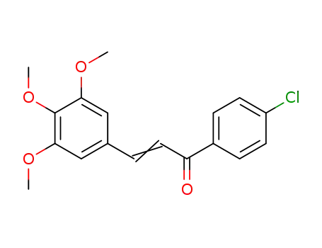 Molecular Structure of 57077-27-7 (2-Propen-1-one, 1-(4-chlorophenyl)-3-(3,4,5-trimethoxyphenyl)-)