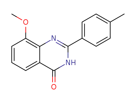 Molecular Structure of 82256-08-4 (4(1H)-Quinazolinone,  8-methoxy-2-(4-methylphenyl)-  (9CI))