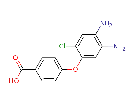 Molecular Structure of 1579231-63-2 (4-(2'-Chloro-4',5'-diaminophenoxy)benzoic acid)