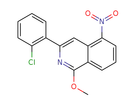 Molecular Structure of 1613435-40-7 (3-(2-chlorophenyl)-1-methoxy-5-nitroisoquinoline)