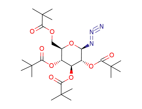 Molecular Structure of 131603-21-9 (2,3,4,6-Tetra-O-pivaloyl-D-glucopyranosyl azide)