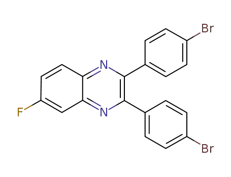 Molecular Structure of 169565-90-6 (Quinoxaline, 2,3-bis(4-bromophenyl)-6-fluoro-)