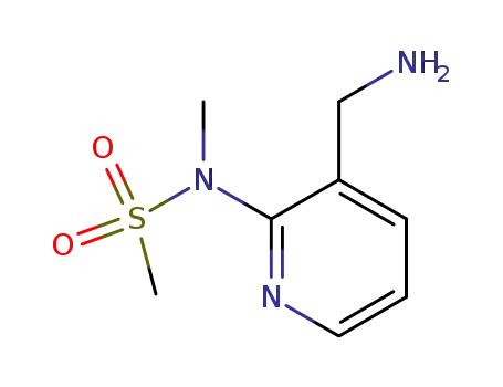 Molecular Structure of 939791-42-1 (N-(3-(aminomethyl)pyridin-2-yl)-N-methylmethanesulfonamide)